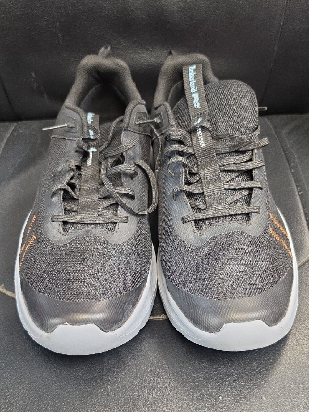 Timberland PRO Black Sneakers with Brown Accent and White Sole - Picture 2 of 5
